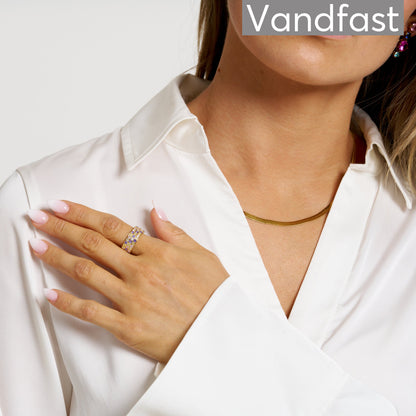 ANNEBRAUNER Alliance Purple/Yellow Mix Ring 18K Guldbelagt