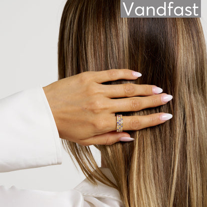 ANNEBRAUNER Alliance Purple/Yellow Mix Ring 18K Guldbelagt