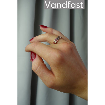 ANNEBRAUNER Alliance Rose/Pink Mix Ring 18K Guldbelagt