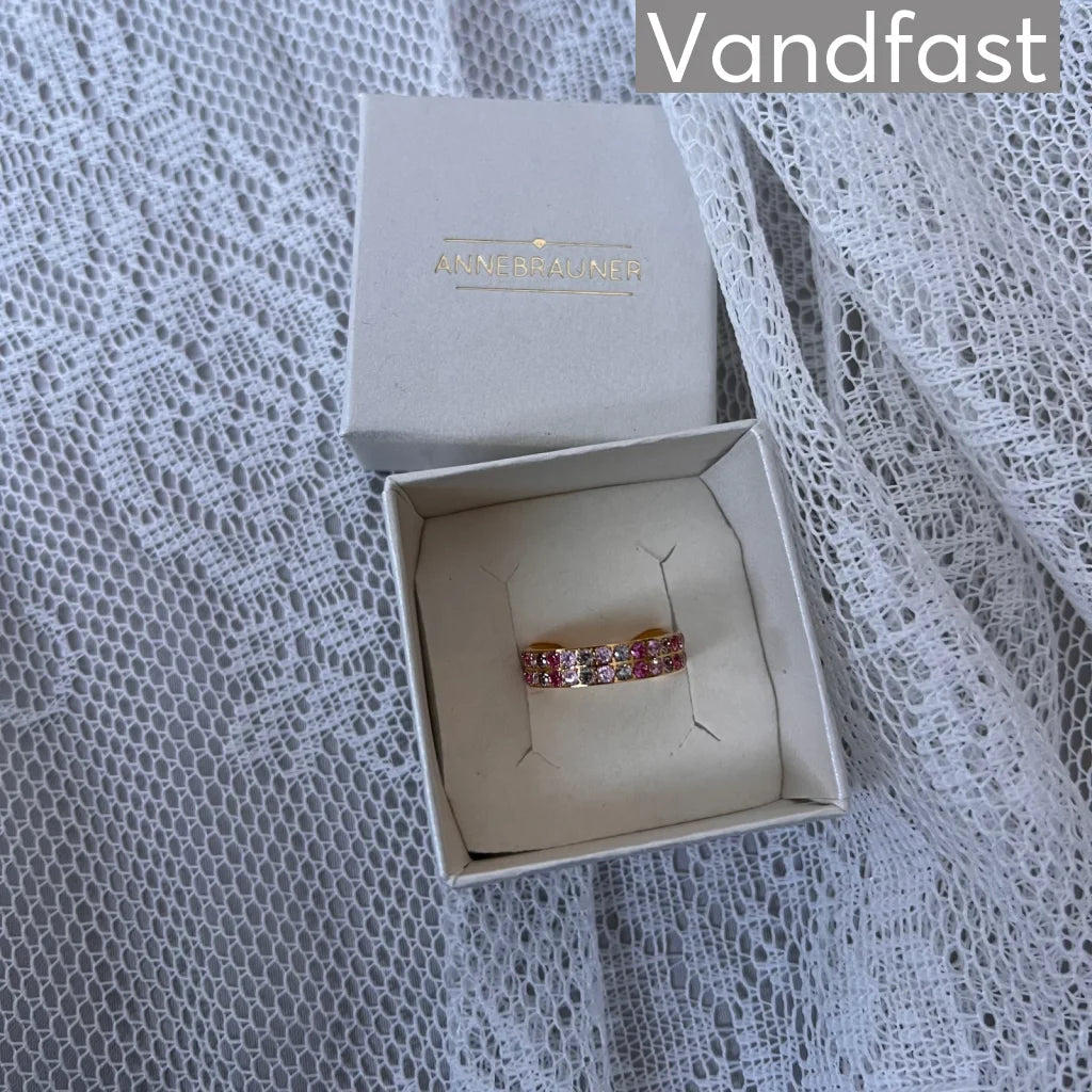 ANNEBRAUNER Alliance Rose/Pink Mix Ring 18K Guldbelagt