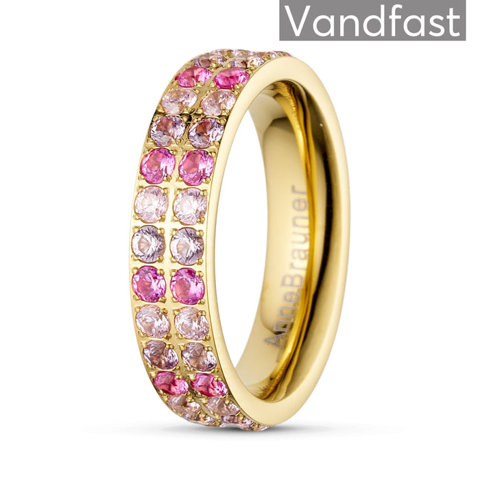 ANNEBRAUNER Alliance Rose/Pink Mix Ring 18K Guldbelagt