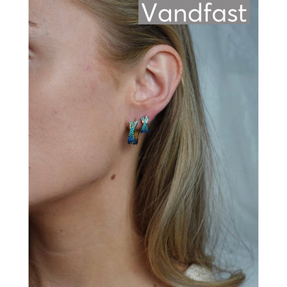 ANNEBRAUNER Alma Zirconia Blue Mix Small Øreringe 18K Guldbelagt