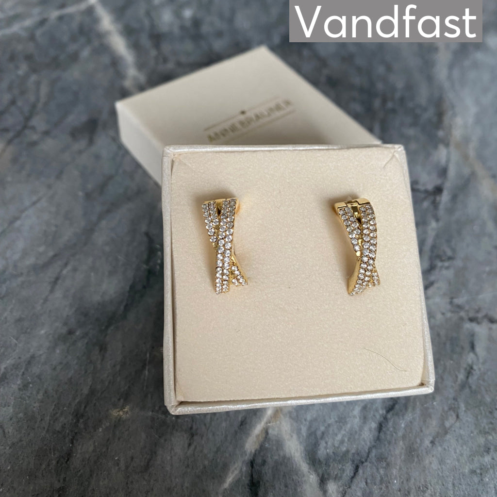 ANNEBRAUNER Alma Zirconia Creole Øreringe 18K Guldbelagt