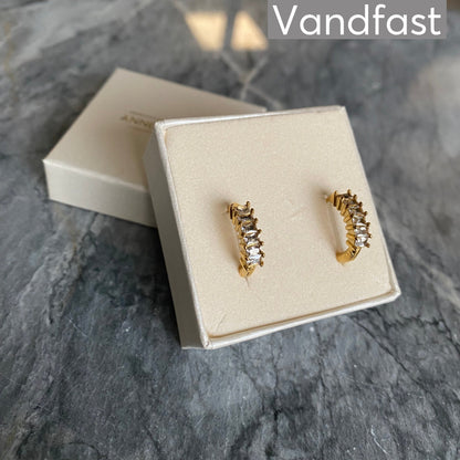 ANNEBRAUNER Amara Creole Øreringe 18K Guldbelagte