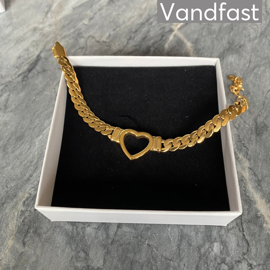 ANNEBRAUNER Armadillo Heart Armbånd 18K Guldbelagt