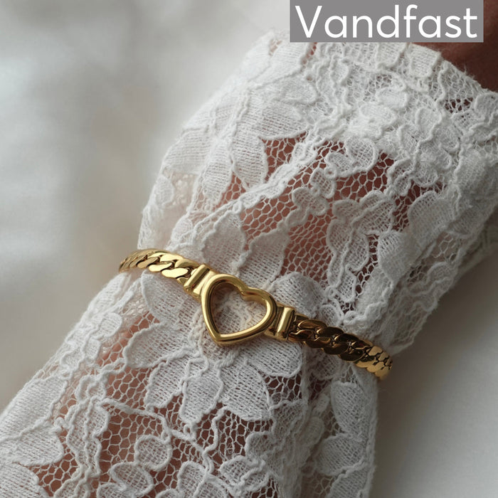 ANNEBRAUNER Armadillo Heart Armbånd 18K Guldbelagt