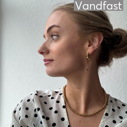 ANNEBRAUNER Ball Halskæde 5 mm 18K Guldbelagt - Halskæde