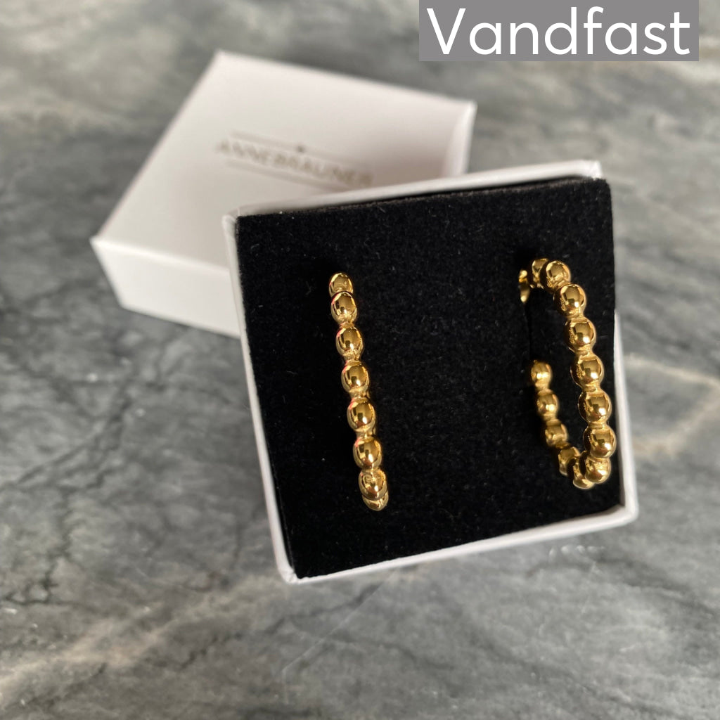 ANNEBRAUNER Ball Hoops Øreringe 18K Guldbelagt