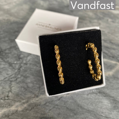 ANNEBRAUNER Ball Hoops Øreringe 18K Guldbelagt