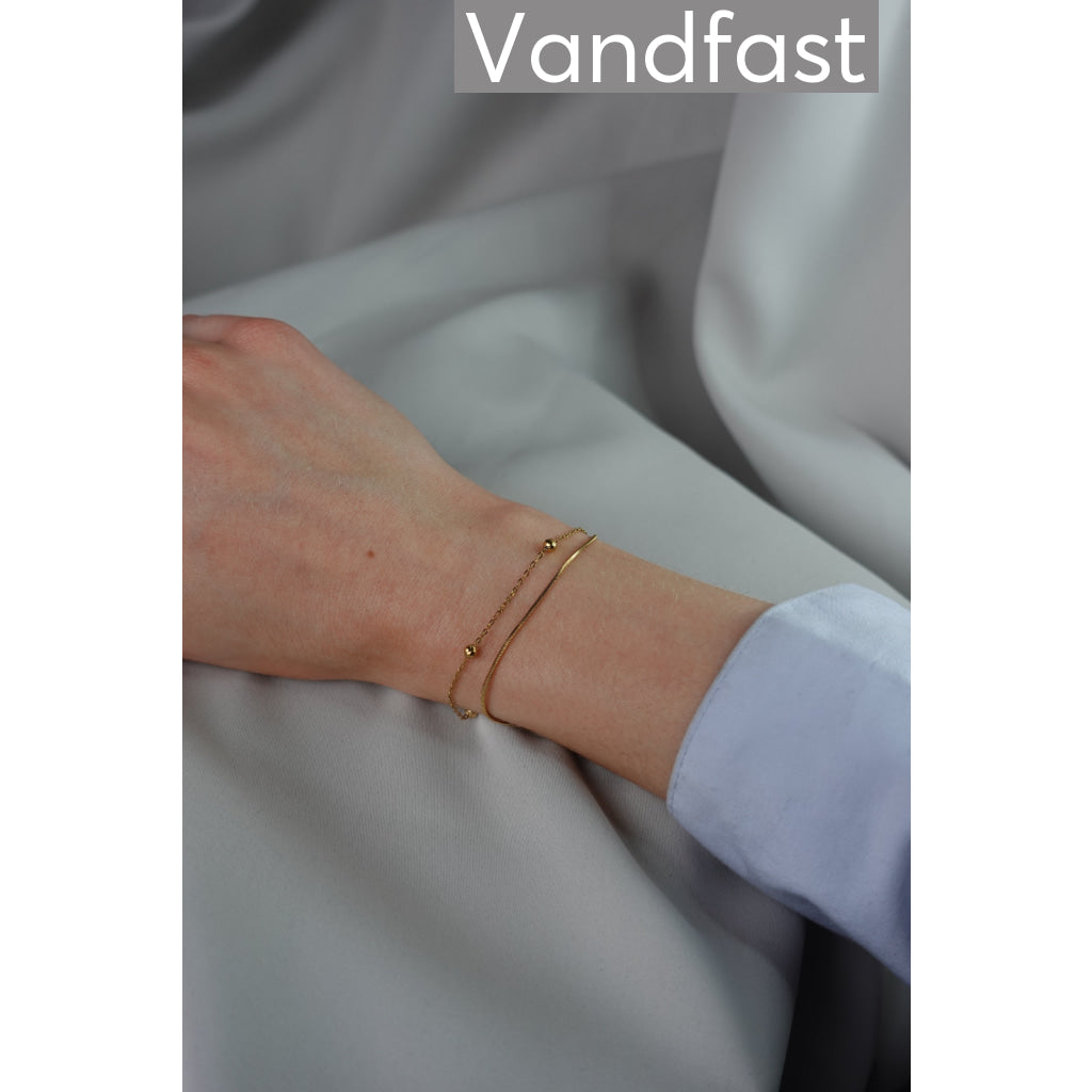 ANNEBRAUNER Ball Mix Snake Armbånd 18K Guldbelagt