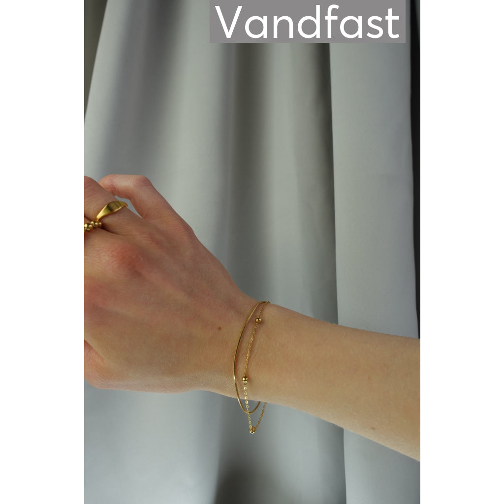 ANNEBRAUNER Ball Mix Snake Armbånd 18K Guldbelagt