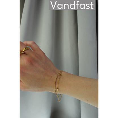 ANNEBRAUNER Ball Mix Snake Armbånd 18K Guldbelagt