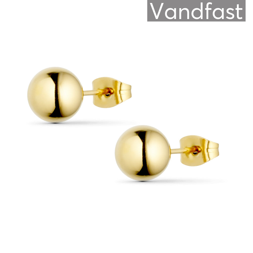 ANNEBRAUNER Ball Studs Øreringe 18K Guldbelagt 8 mm