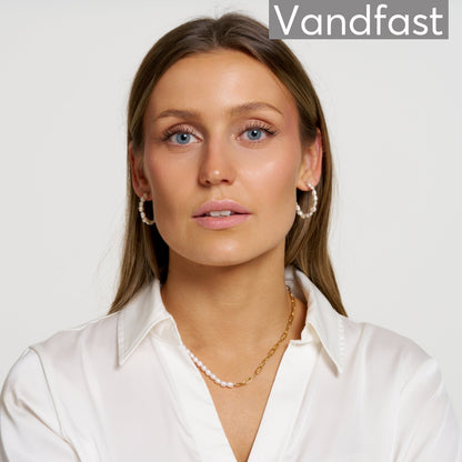 ANNEBRAUNER Big Freshwater Pearl Hoops Øreringe 18K Guldbelagt