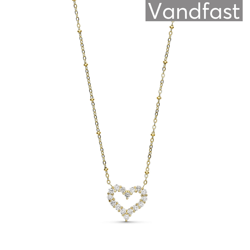 ANNEBRAUNER Big Heart Necklace Clear