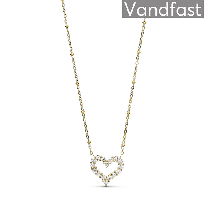 ANNEBRAUNER Big Heart Necklace Clear