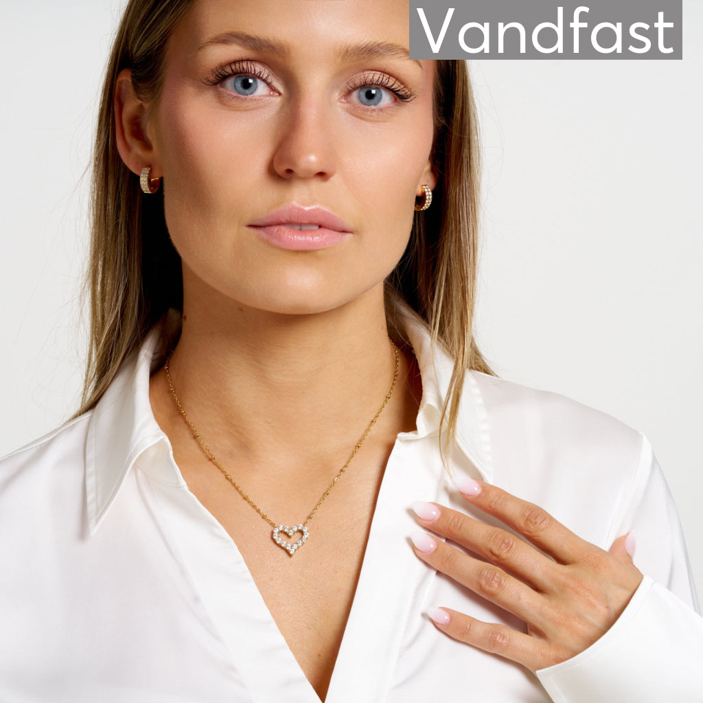 ANNEBRAUNER Big Heart Halskæde 18K Guldbelagt