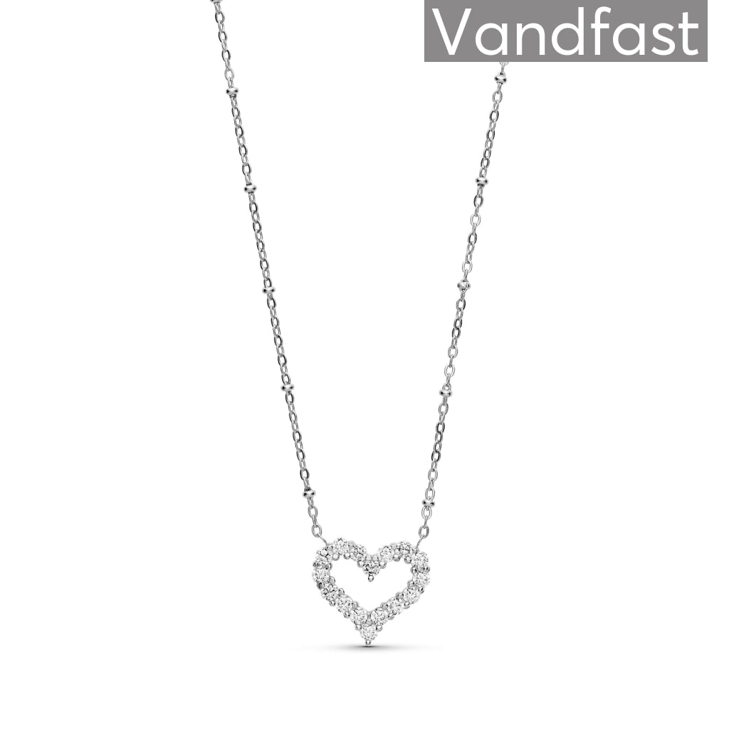 ANNEBRAUNER Big Heart Necklace Clear