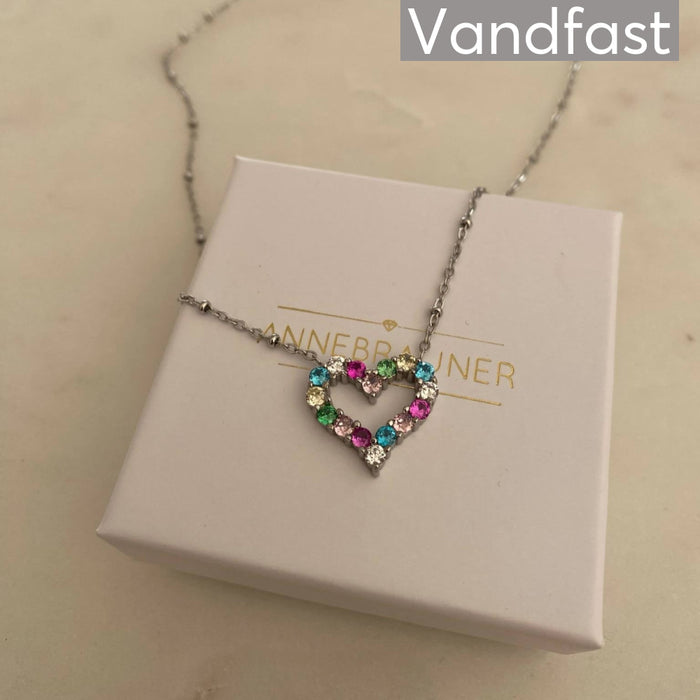 ANNEBRAUNER Big Heart Necklace Rose/Pink