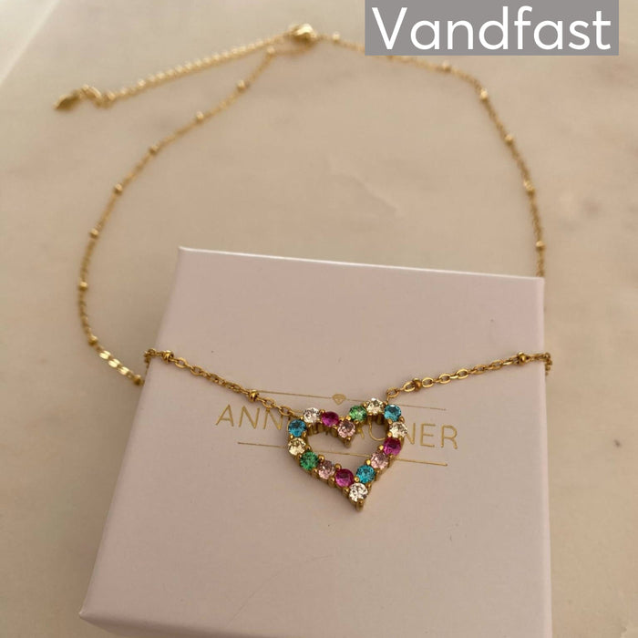 ANNEBRAUNER Big Heart Necklace Rose/Pink