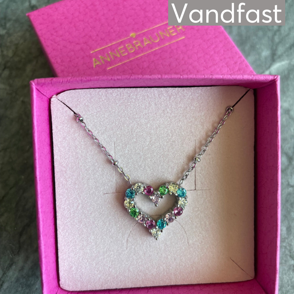 ANNEBRAUNER Big Heart Necklace Rose/Pink