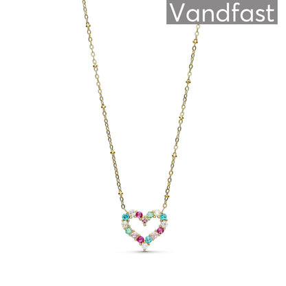 ANNEBRAUNER Big Heart Necklace Rose/Pink