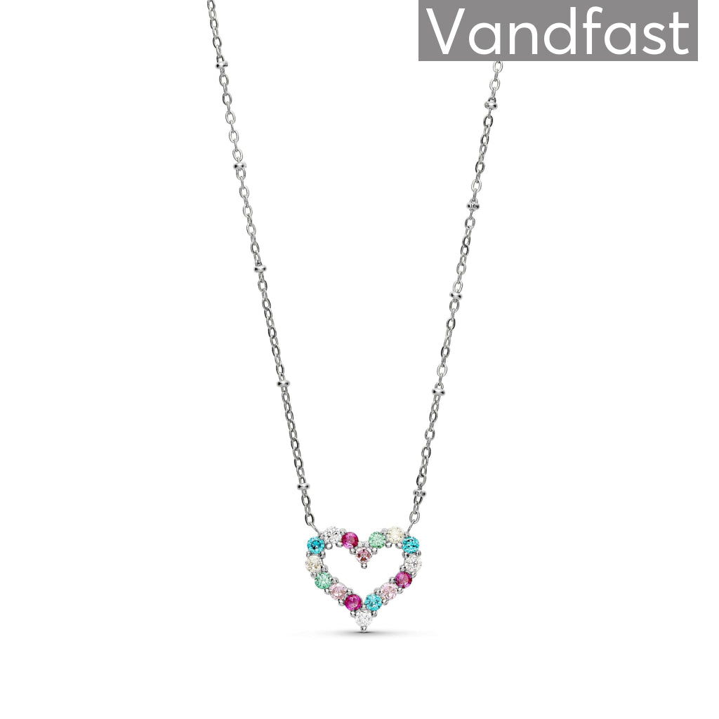 ANNEBRAUNER Big Heart Necklace Rose/Pink