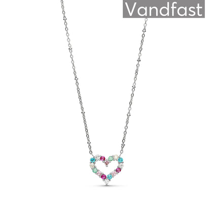 ANNEBRAUNER Big Heart Necklace Rose/Pink