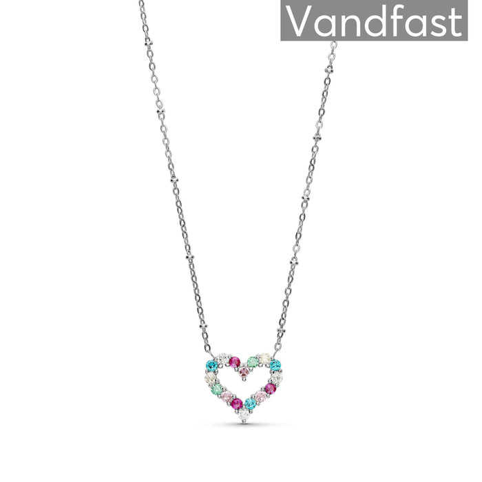 ANNEBRAUNER Big Heart Necklace Rose/Pink