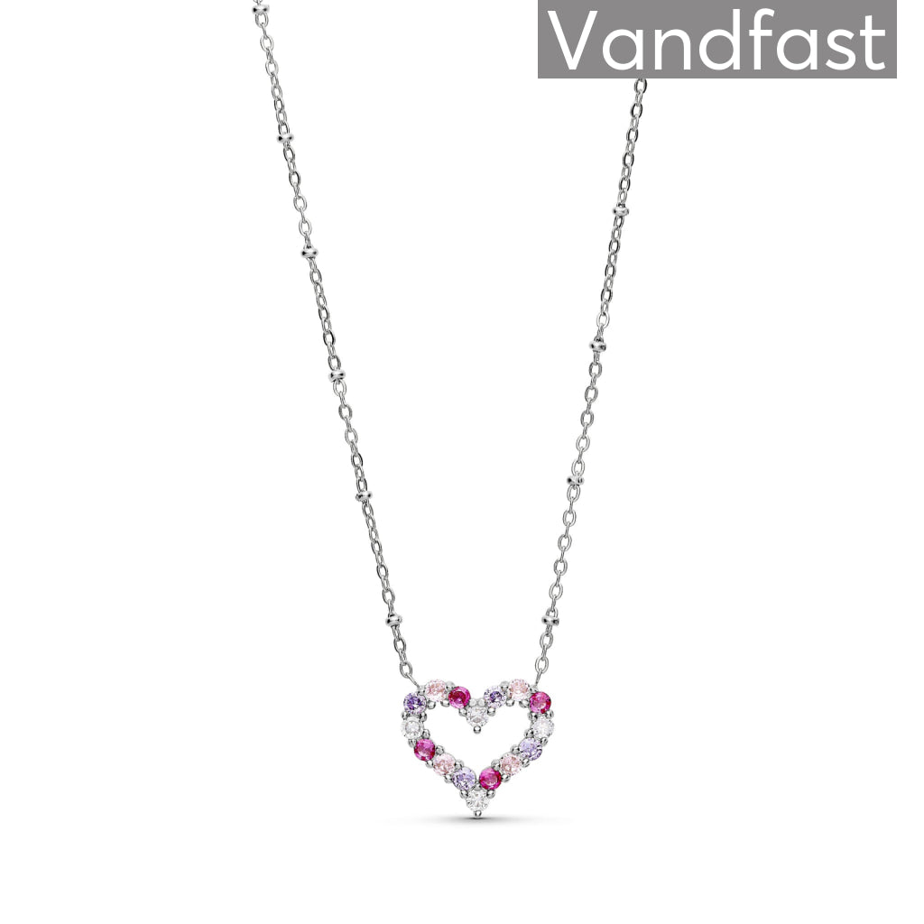 ANNEBRAUNER Big Heart Necklace Rose/Violet