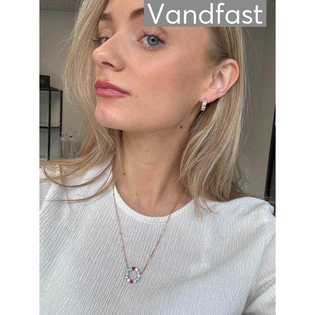 ANNEBRAUNER Big Multicolor Circle Halskæde 18K Guldbelagt - Halskæde