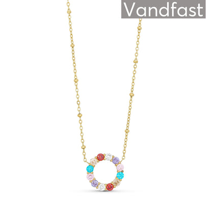 ANNEBRAUNER Big Multicolor Circle Necklace