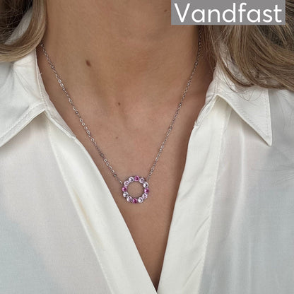 ANNEBRAUNER Big Pink/Rose Circle Halskæde - Halskæde