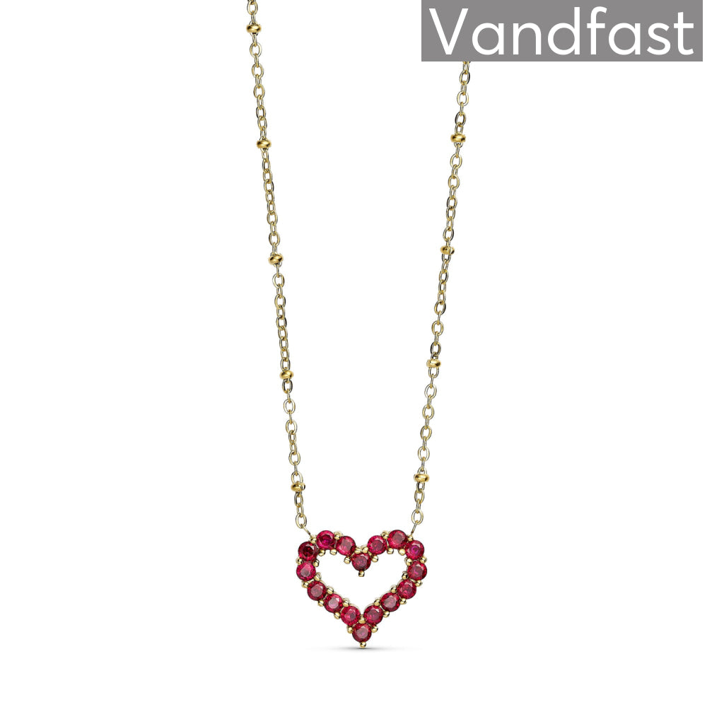ANNEBRAUNER Big Red Heart Limited Edition Halskæde 18K Guldbelagt - Halskæde