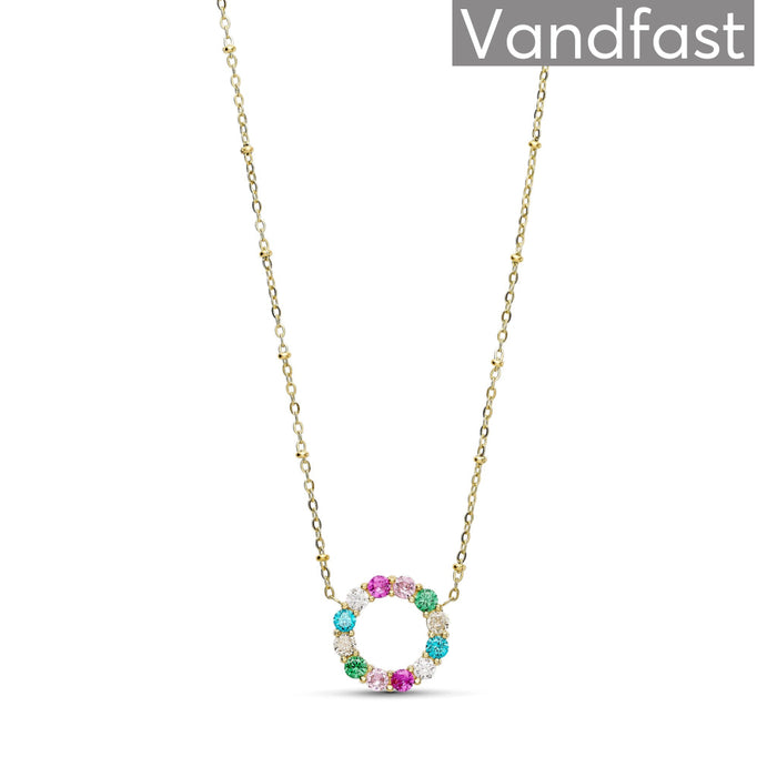 ANNEBRAUNER Big Rose/Pink Circle Necklace