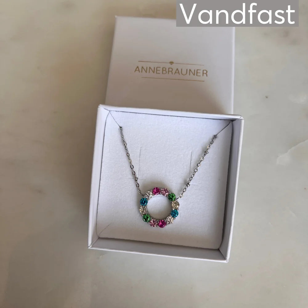 ANNEBRAUNER Big Rose/Pink Circle Necklace
