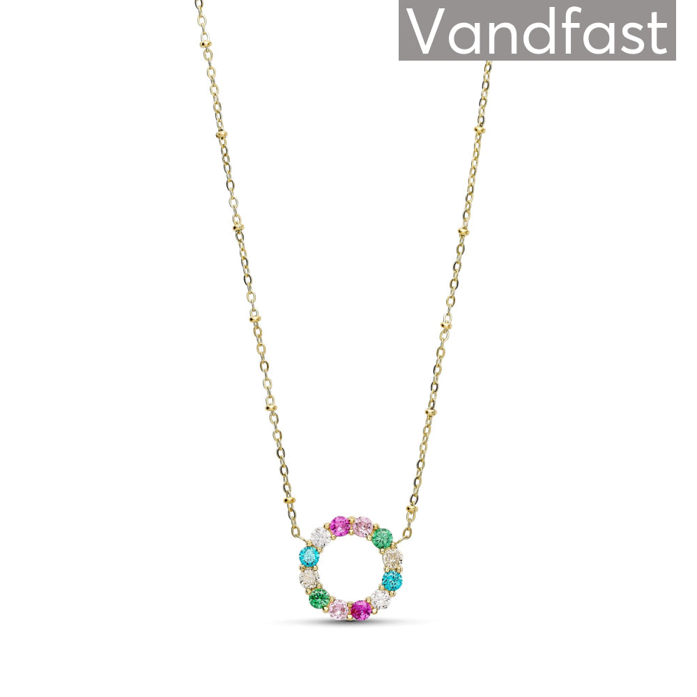 ANNEBRAUNER Big Rose/Pink Circle Necklace