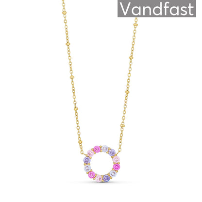 ANNEBRAUNER Big Rose/Violet Mix Circle Necklace