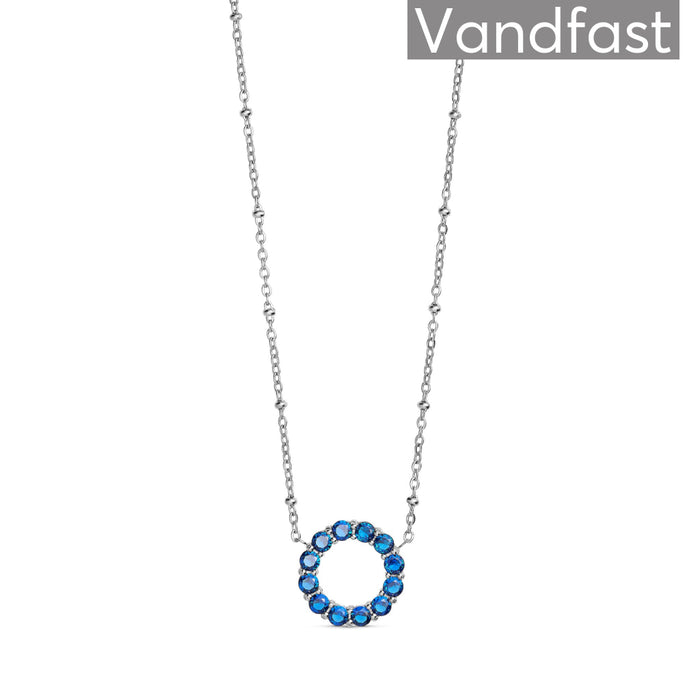 ANNEBRAUNER Big Sapphire Circle Halskæde - Halskæde