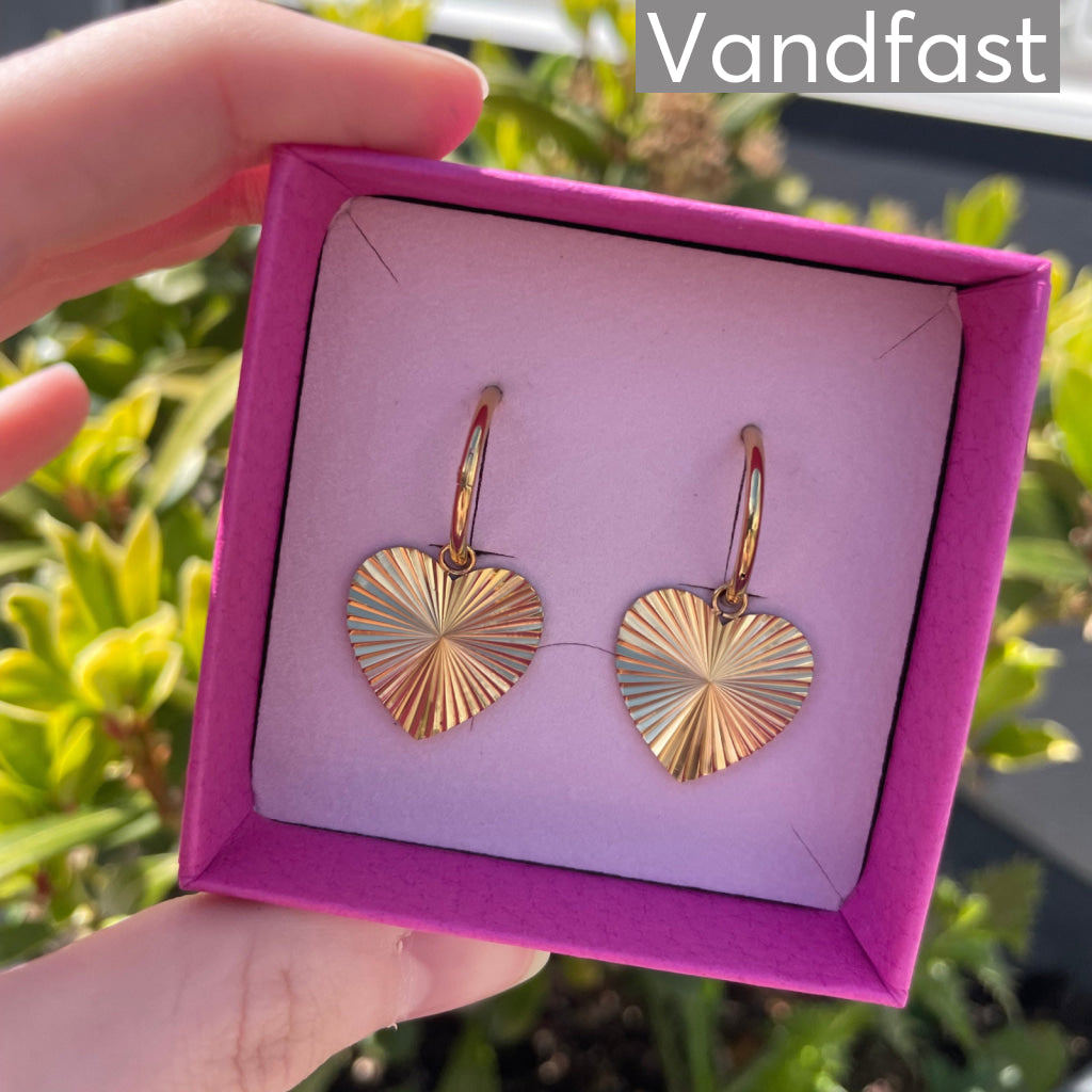 ANNEBRAUNER Big Sun Texture Heart Earrings