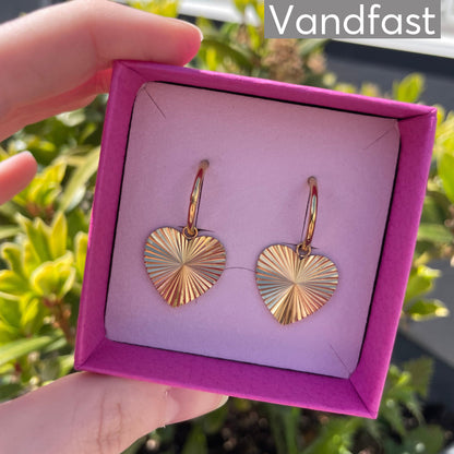 ANNEBRAUNER Big Sun Texture Heart Earrings