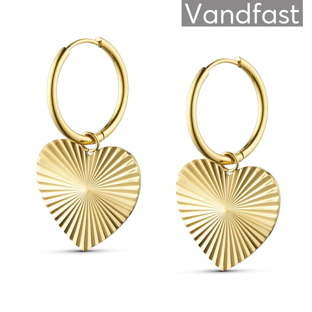 ANNEBRAUNER Big Sun Texture Heart Earrings