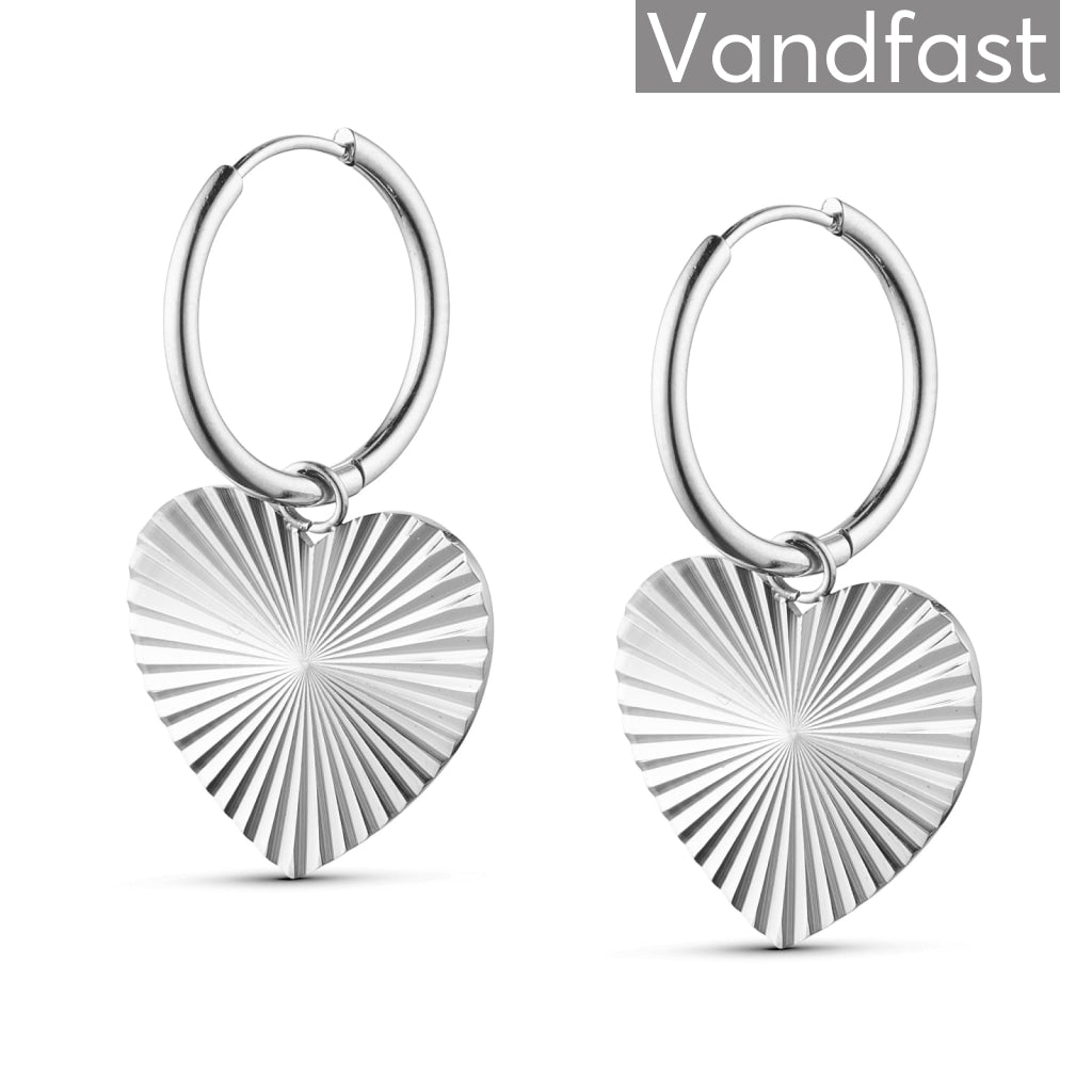 ANNEBRAUNER Big Sun Texture Heart Earrings