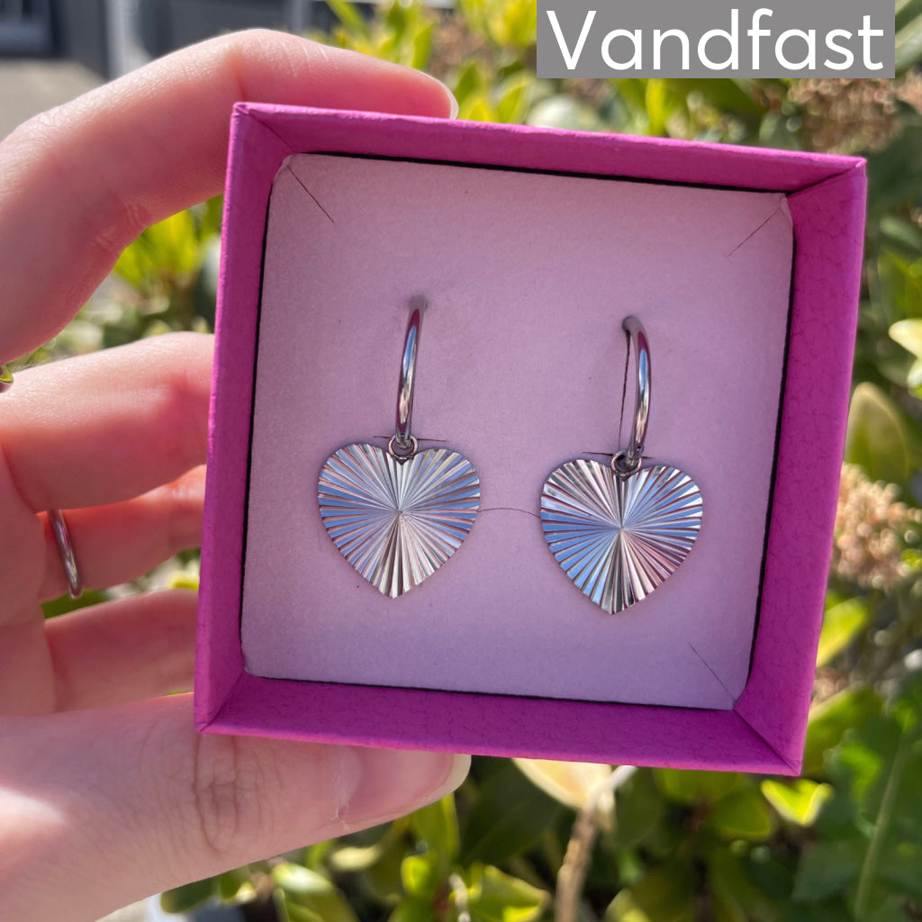 ANNEBRAUNER Big Sun Texture Heart Earrings