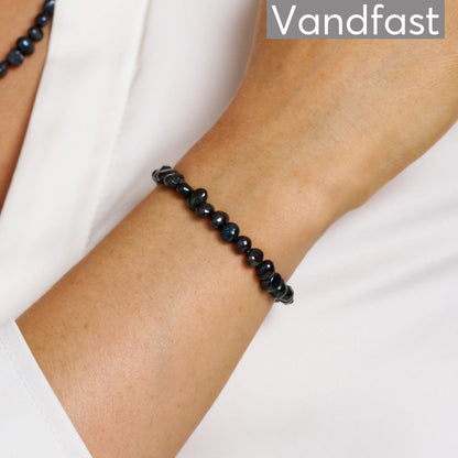 ANNEBRAUNER BLACK Pearl Armbånd 18K Guldbelagt
