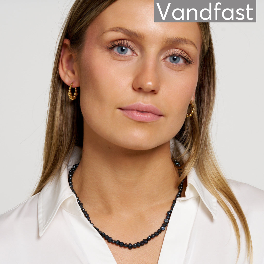 ANNEBRAUNER BLACK Pearl Halskæde 18K Guldbelagt