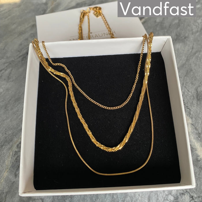 ANNEBRAUNER Bologna Mix Halskæde 18K Guldbelagt