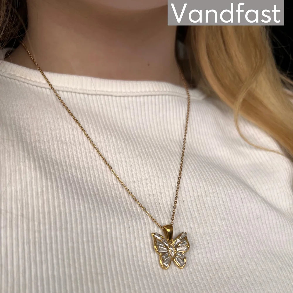 ANNEBRAUNER Butterfly Clear Necklace