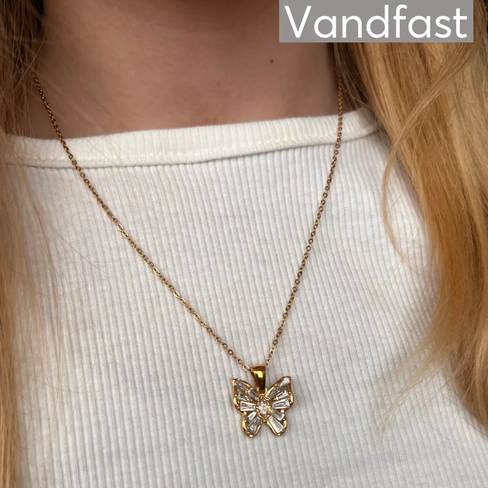 ANNEBRAUNER Butterfly Clear Necklace