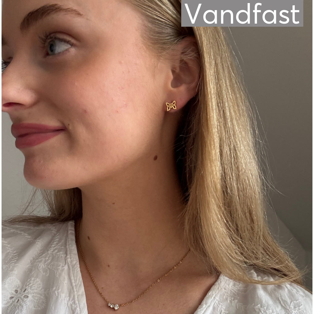 ANNEBRAUNER Butterfly Ørestikker 18K Guldbelagt